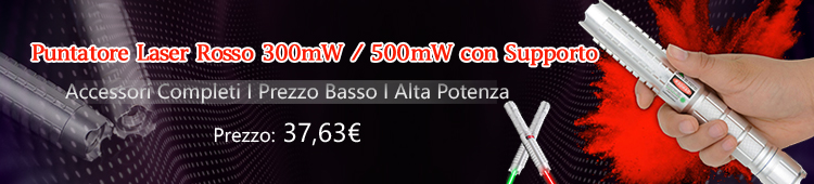 Puntatore laser luce rossa